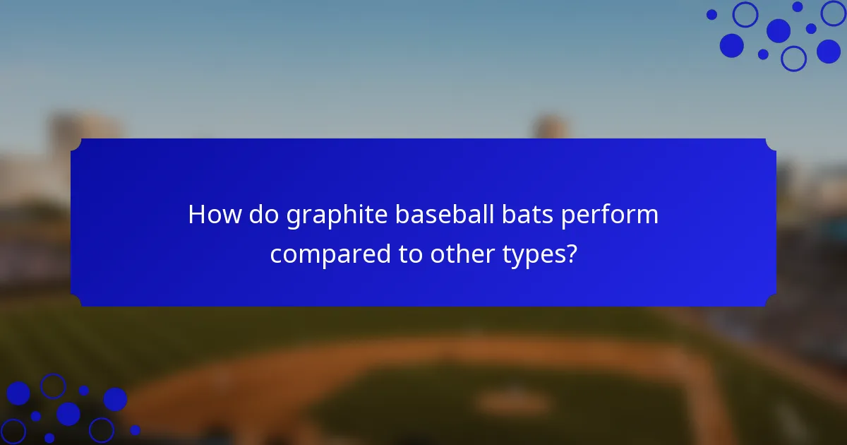 How do graphite baseball bats perform compared to other types?