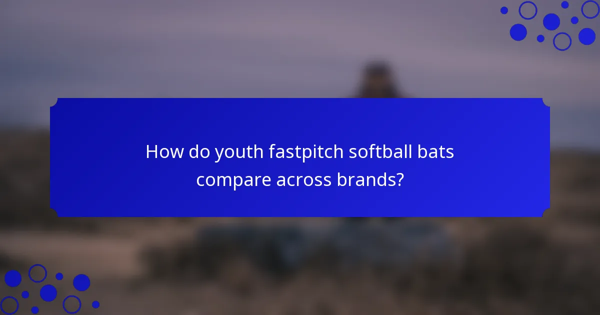 How do youth fastpitch softball bats compare across brands?
