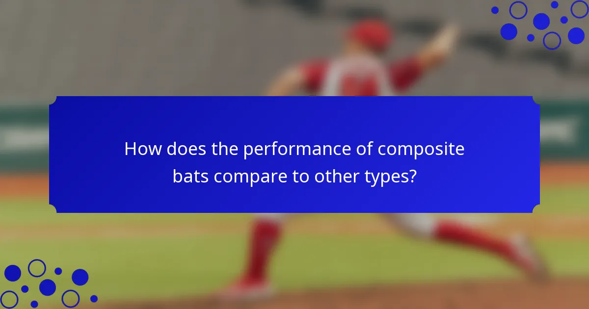 How does the performance of composite bats compare to other types?